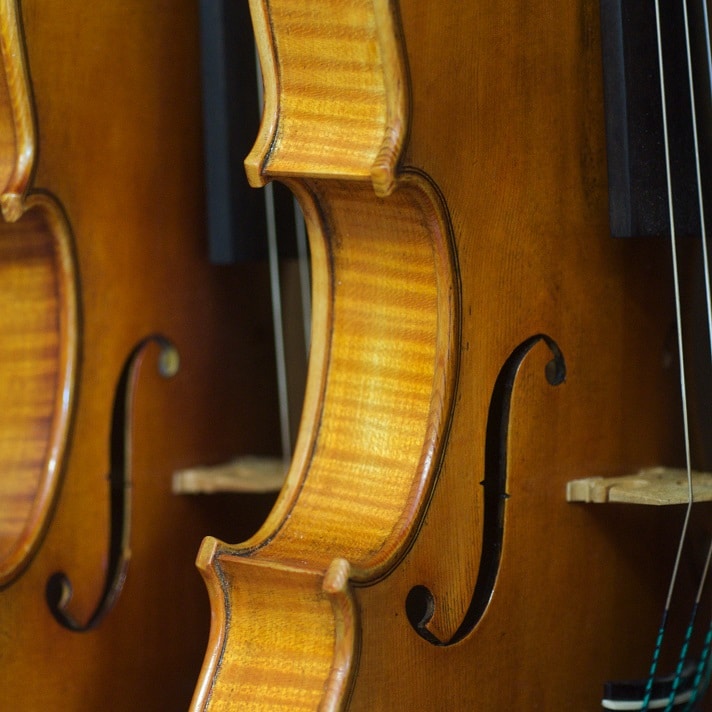 La forme des ouïes du violon.